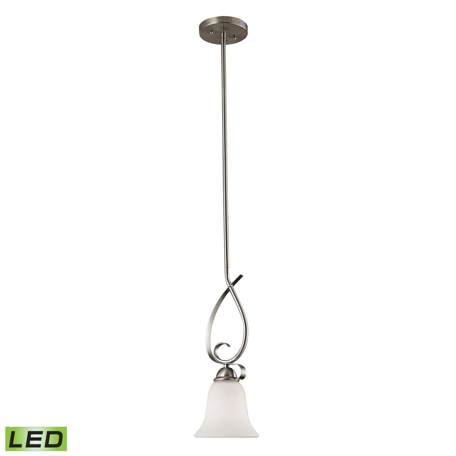 Brighton 6'' Wide 1-Light Mini Pendant - Brushed Nickel - Includes LED Bulb