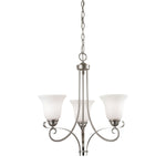 Brighton 20'' Wide 3-Light Chandelier - Brushed Nickel