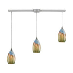 Geologic 36'' Wide 3-Light Slim Linear Pendant - Satin Nickel
