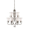 Brighton 25'' Wide 9-Light Chandelier - Brushed Nickel