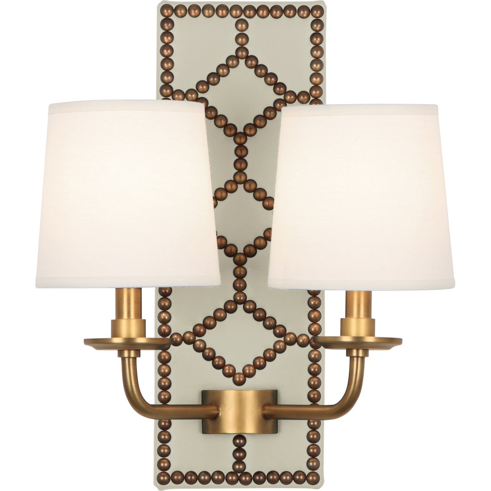 Williamsburg Lightfoot Wall Sconce -  Bruton White Leather
