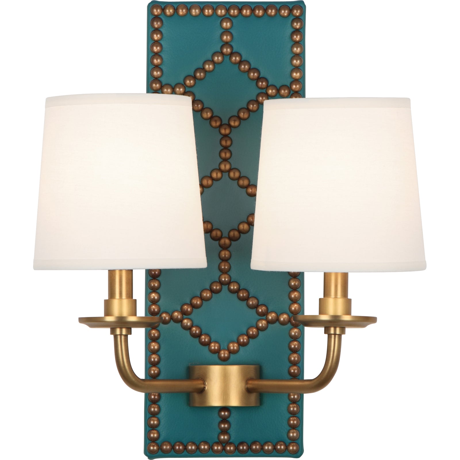 Williamsburg Lightfoot Wall Sconce - Mayo Teal Leather