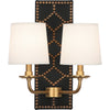 Williamsburg Lightfoot Wall Sconce - Blacksmith Black Leather