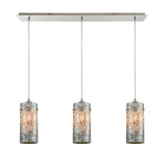 Capri 36'' Wide 3-Light Linear Pendant - Satin Nickel