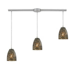 Fissure 36'' Wide 3-Light Slim Linear Pendant - Satin Nickel