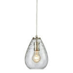 Lagoon 6'' Wide 1-Light Pendant - Satin Nickel with Clear