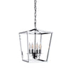 Cage 12'' Wide 4-Light Pendant - Polished Nickel
