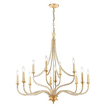 La Rochelle 38'' Wide 12-Light Chandelier - Parisian Gold Leaf