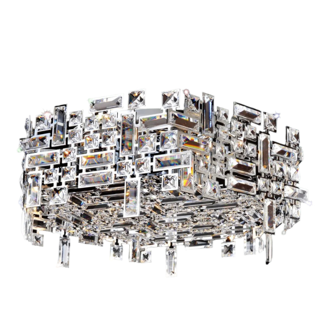 Vermeer 6 Light Hex Flush Mount