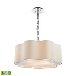 Villoy 24'' Wide 6-Light Chandelier - Polished Nickel - Includes LED Bulb