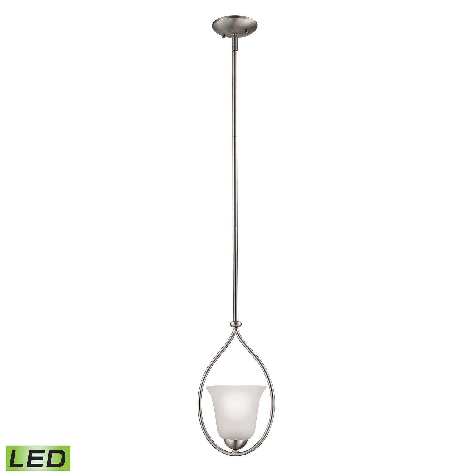 Conway 8'' Wide 1-Light Mini Pendant - Brushed Nickel - Includes LED Bulb