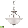 Conway 15'' Wide 2-Light Semi Flush Mount - Brushed Nickel