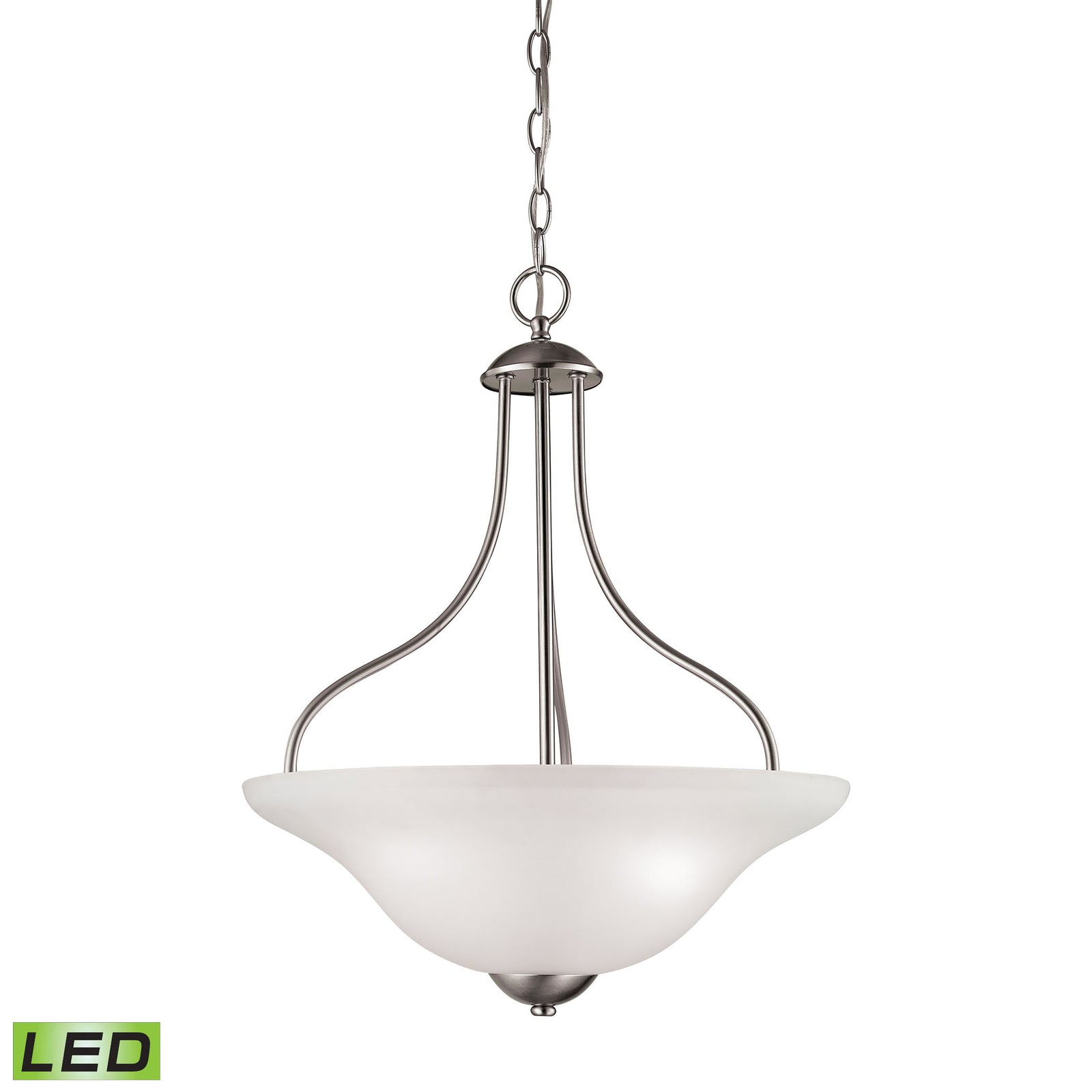 Conway 18'' Wide 3-Light Pendant - Brushed Nickel - Includes LED Bulbs