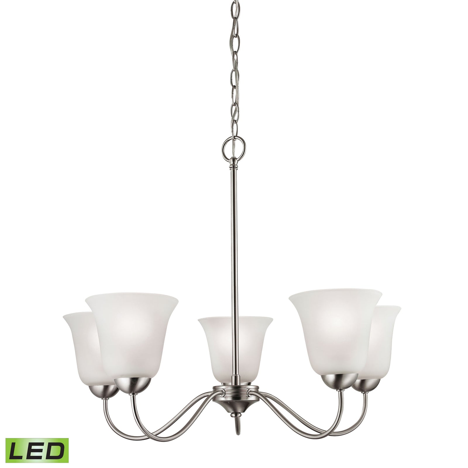 Conway 26'' Wide 5-Light Chandelier - Brushed Nickel - Includes LED Bulb