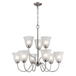 Conway 26'' Wide 9-Light Chandelier - Brushed Nickel