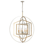 Geosphere 36'' Wide 7-Light Chandelier - Polished Nickel