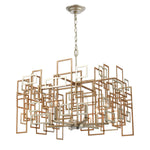 Gridlock 23'' Wide 6-Light Chandelier - Matte Gold