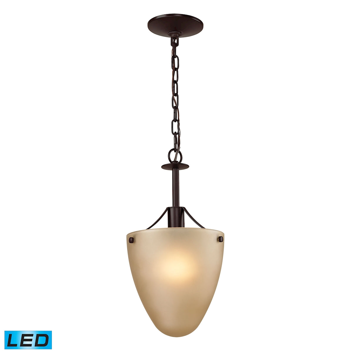 Jackson 9'' Wide 1-Light Semi Flush Mount - Oil Rubbed Bronze - Includes LED Bulbs