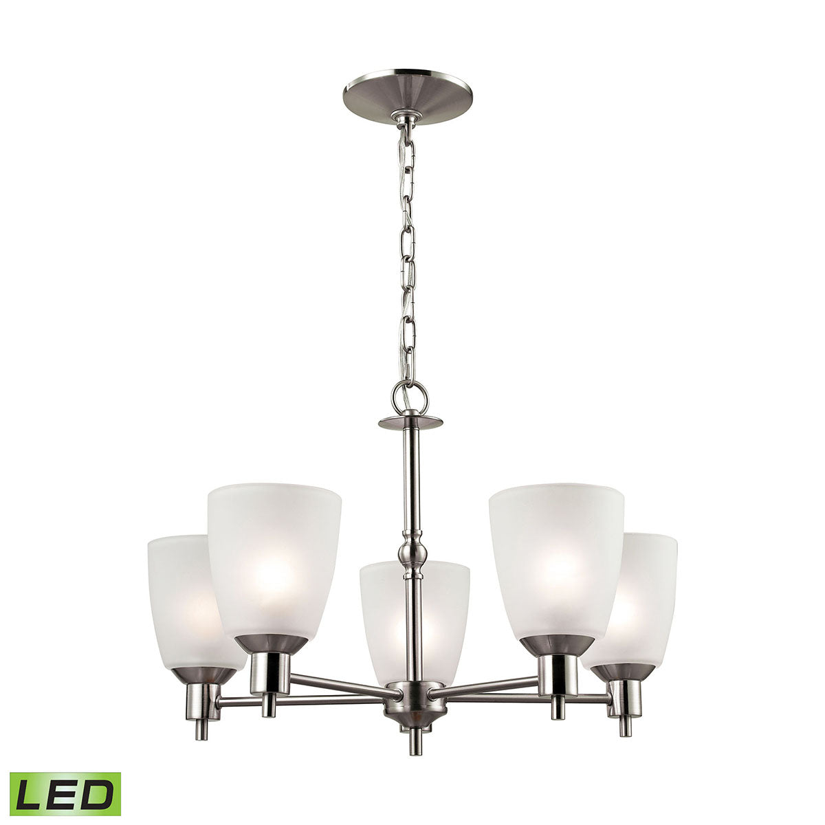 Jackson 22'' Wide 5-Light Chandelier - Brushed Nickel - Includes LED Bulb
