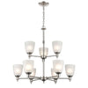Jackson 29'' Wide 9-Light Chandelier - Brushed Nickel