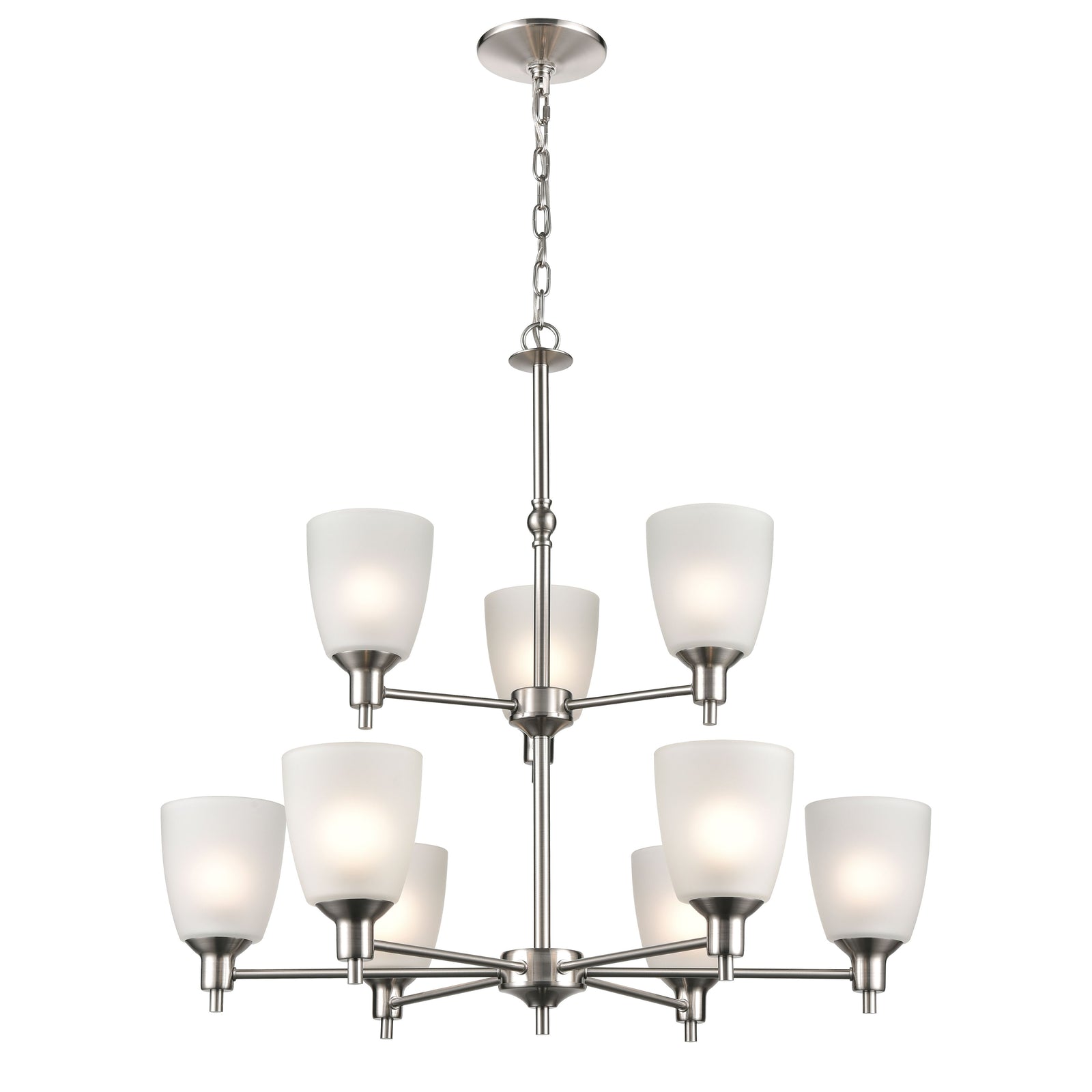 Jackson 29'' Wide 9-Light Chandelier - Brushed Nickel