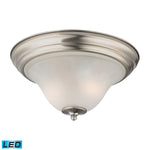 Kingston 13'' Wide 2-Light Flush Mount - Brushed Nickel Includes LED Bulbs