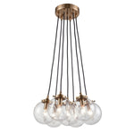 Boudreaux 18'' Wide 7-Light Chandelier - Matte Black with Antique Gold