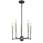 Livingston 17'' Wide 5-Light Chandelier - Matte Black