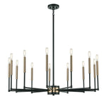 Livingston 38'' Wide 13-Light Chandelier - Matte Black