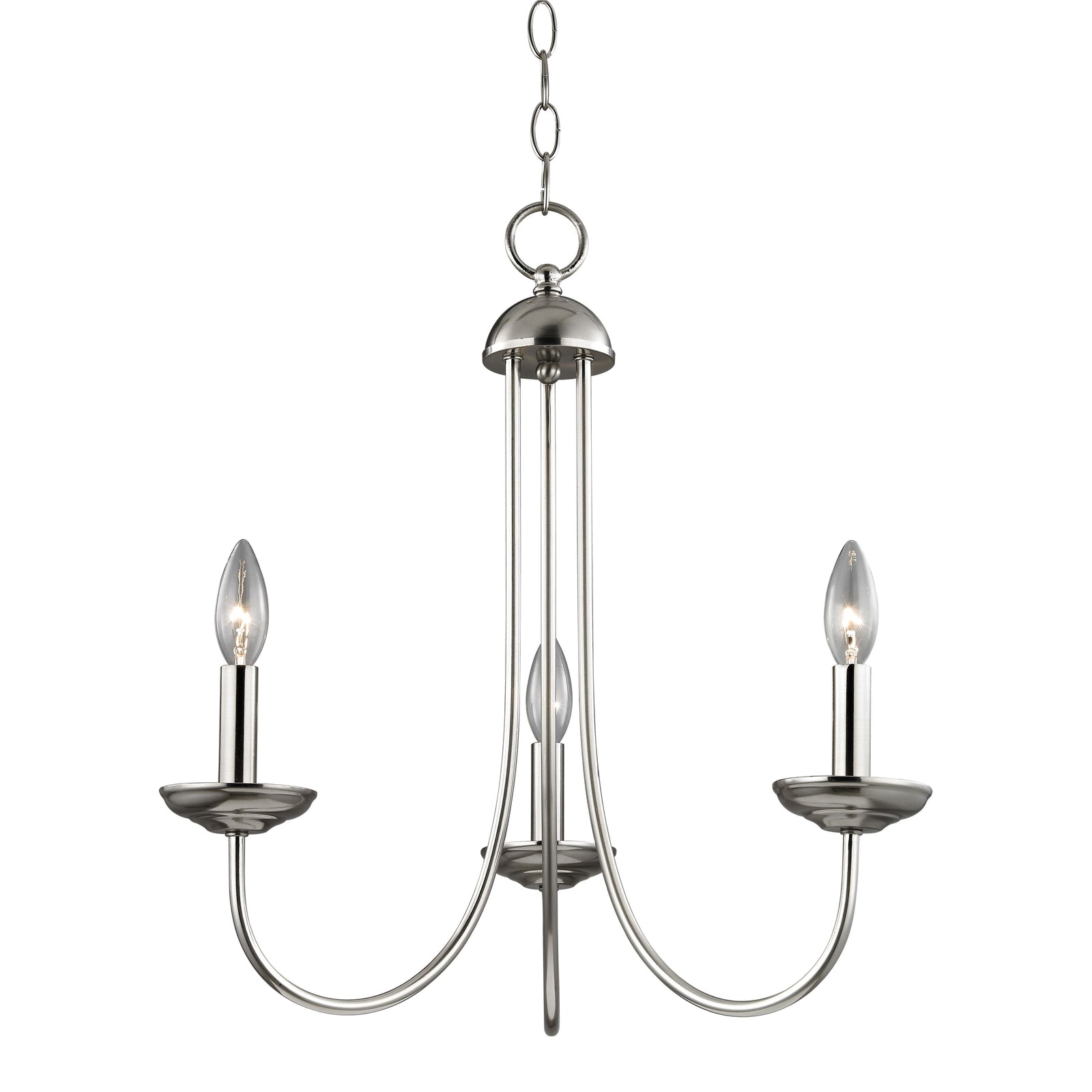 Montgomery 20'' Wide 3-Light Chandelier - Brushed Nickel