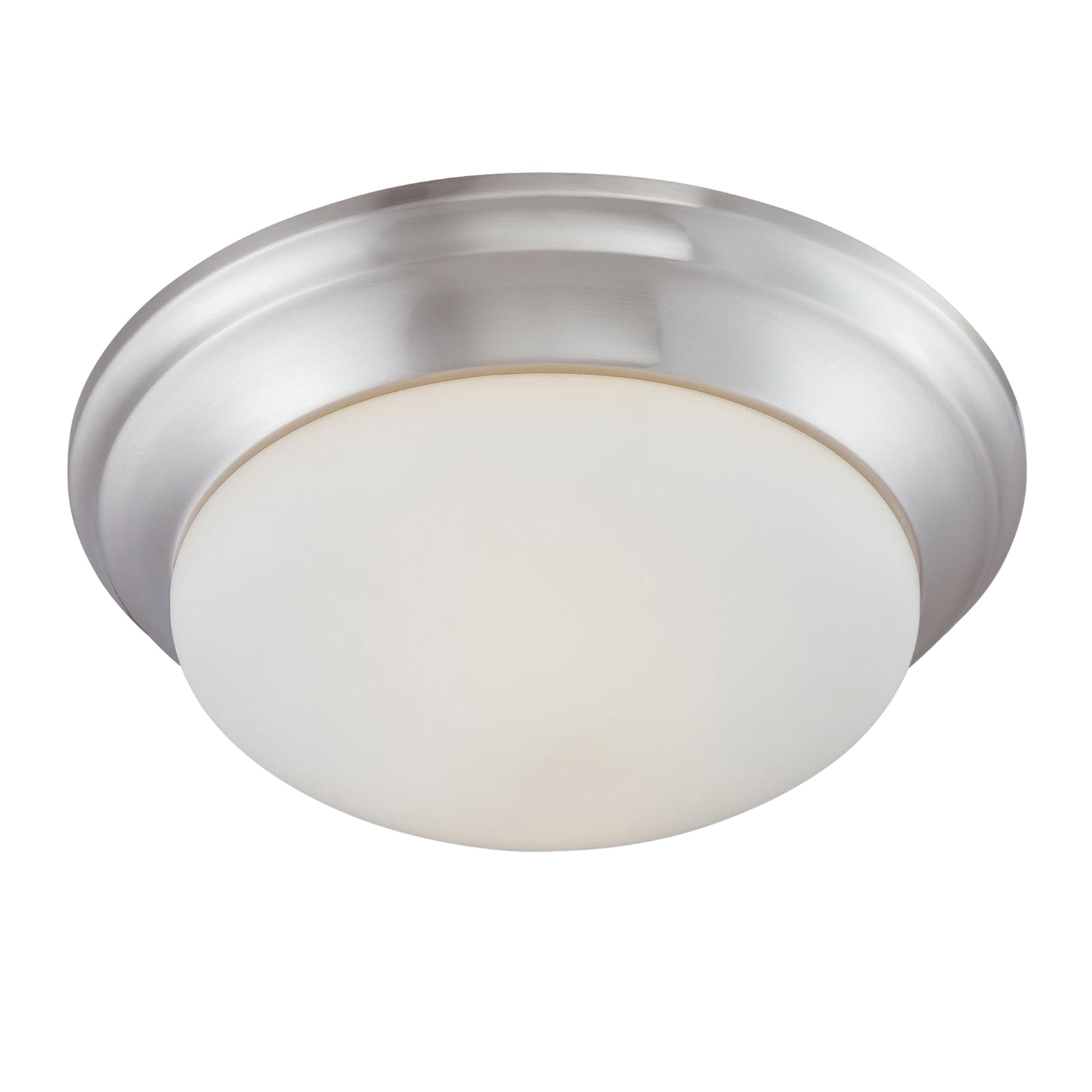Fluor 15'' Wide 2-Light Flush Mount - Brushed Nickel