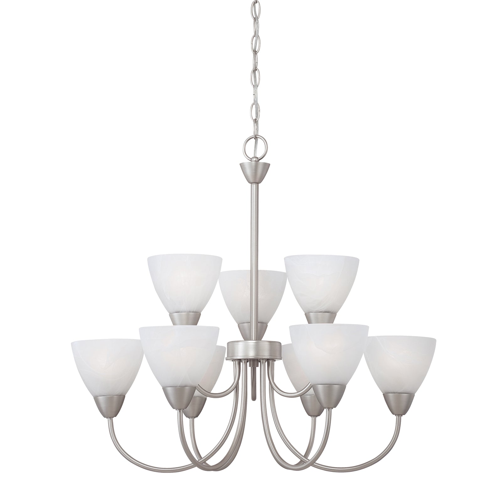 Tia 25.98'' Wide 9-Light Chandelier - Matte Nickel