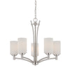 Pittman 24'' Wide 5-Light Chandelier - Brushed Nickel