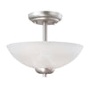 Tia 11.75'' Wide 2-Light Semi Flush Mount - Matte Nickel