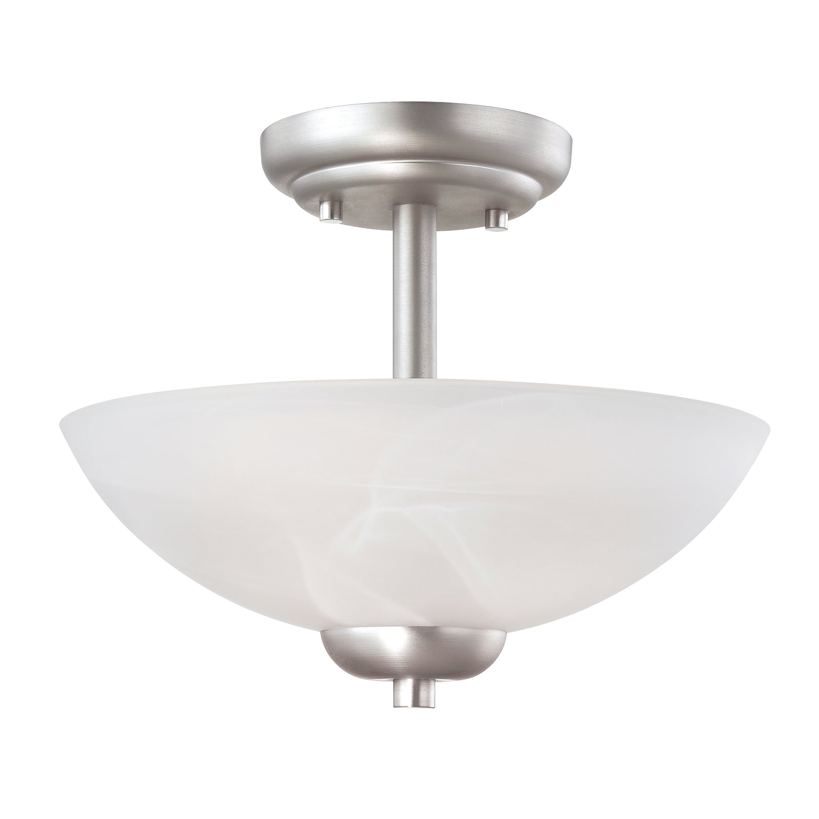 Tia 11.75'' Wide 2-Light Semi Flush Mount - Matte Nickel