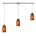 Galaxy 10'' Wide 3-Light Slim Linear Pendant - Satin Nickel
