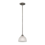 Bristol Lane 7'' Wide 1-Light Mini Pendant - Brushed Nickel with White Glass