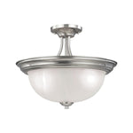 Bristol Lane 16'' Wide 3-Light Semi Flush Mount - Brushed Nickel