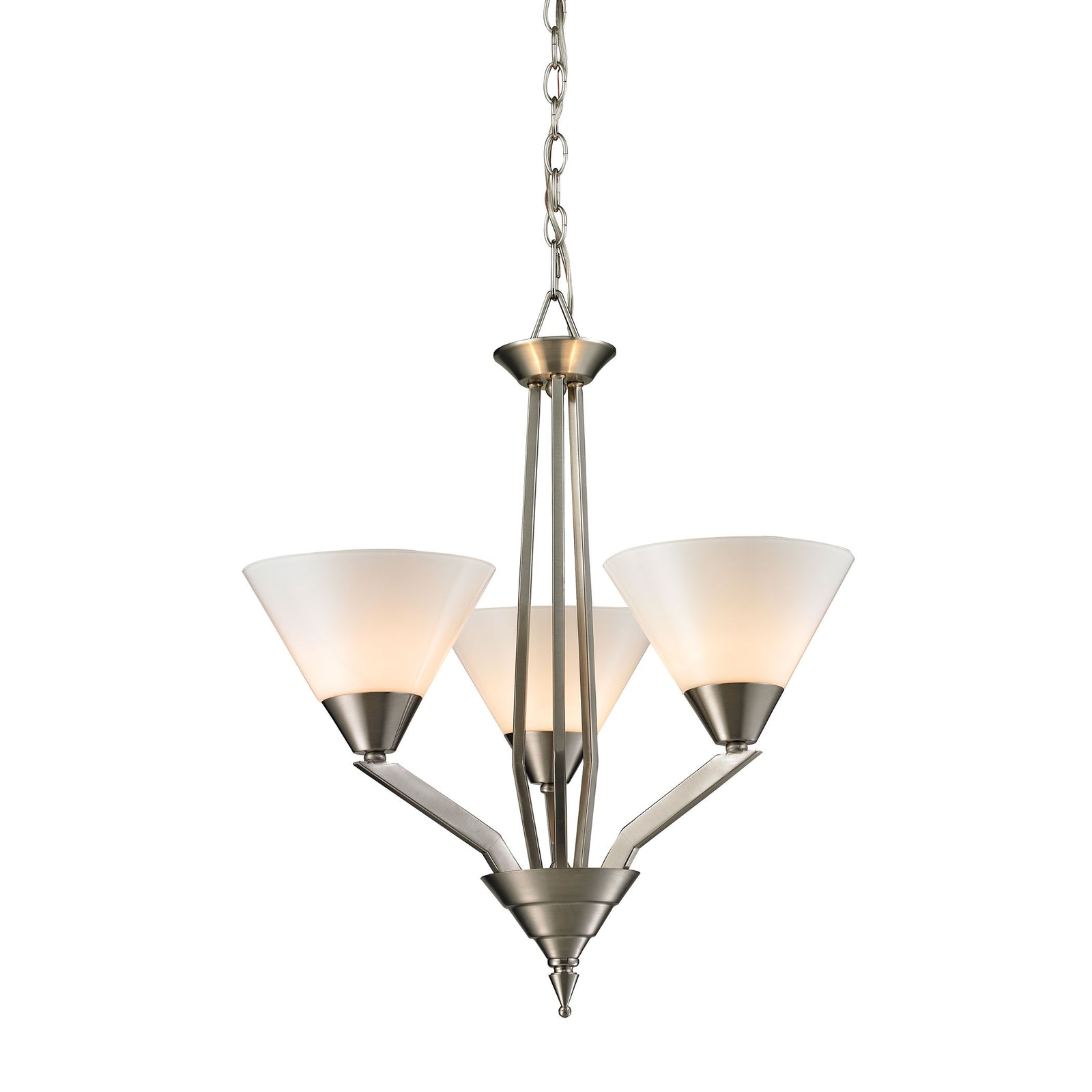 Tribecca 21'' Wide 3-Light Chandelier - Brushed Nickel