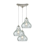 Belmont 12'' Wide 3-Light Multi Pendant - Satin Nickel