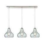 Belmont 36'' Wide 3-Light Linear Pendant - Satin Nickel