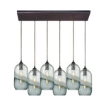 Sutter Creek 32'' Wide 6-Light Rectangular Pendant - Oil Rubbed Bronze