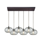 Volace 32'' Wide 6-Light Rectangular Pendant - Oil Rubbed Bronze