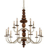 Lassen (10+5) Light 2 Tier Chandelier