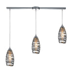 Twister 36'' Wide 3-Light Slim Linear Pendant - Polished Chrome