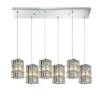Cynthia 30'' Wide 6-Light Rectangular Pendant - Polished Chrome