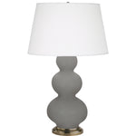Smokey Taupe Triple Gourd Table Lamp