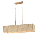 Abaca 40'' Wide 5-Light Linear Chandelier - Satin Brass