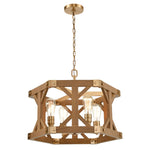 Structure 23'' Wide 4-Light Chandelier - Medium Oak