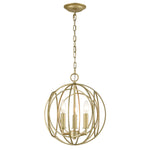 Loughton 14'' Wide 3-Light Chandelier - Golden Silver